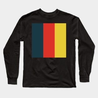 minimalist retro stripe pattern Long Sleeve T-Shirt